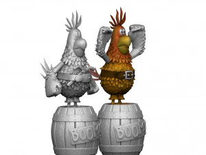 Captain Flint parrot for 3D printing STL 3D Model