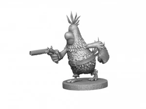 Captain Flint parrot for 3D printing STL 3D Model