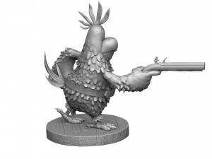 Captain Flint parrot for 3D printing STL 3D 모델