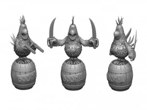 Captain Flint parrot for 3D printing STL 3D Model