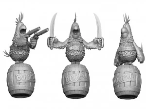 Captain Flint parrot for 3D printing STL 3D Model
