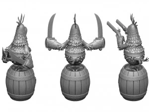 Captain Flint parrot for 3D printing STL 3D Model