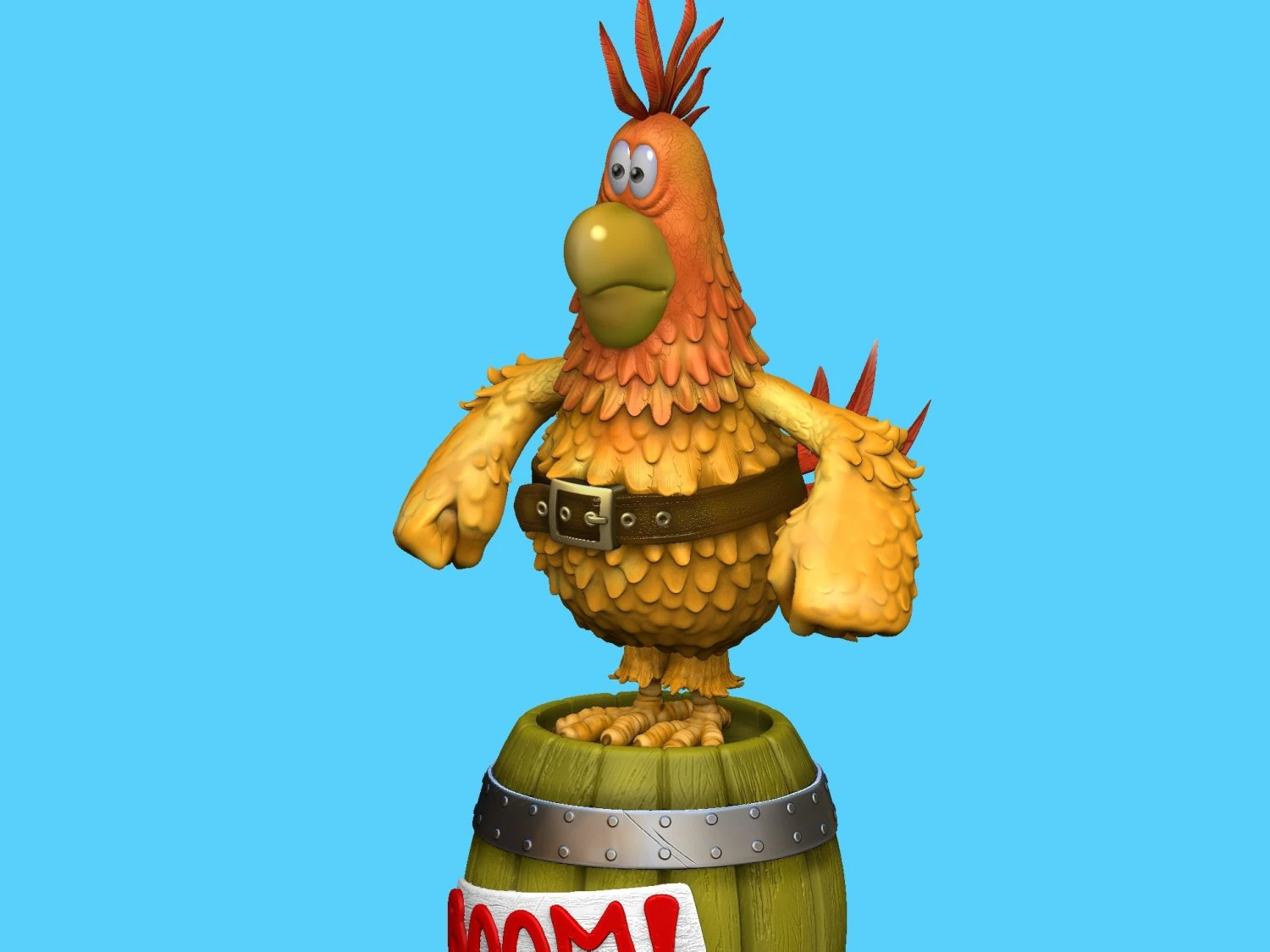 Captain Flint parrot for 3D printing STL 3D Model .c4d .max .obj .3ds .fbx .stl .blend 