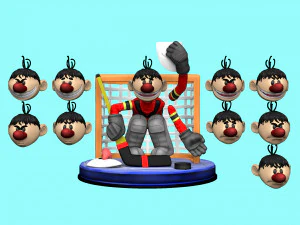 GOALKEEPER FOR 3D PRINT STL ASSEMBLE SEVERAL OPTIONS 3D Print Model