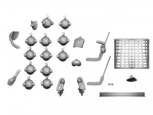 GOALKEEPER FOR 3D PRINT STL ASSEMBLE SEVERAL OPTIONS 3D Print Model