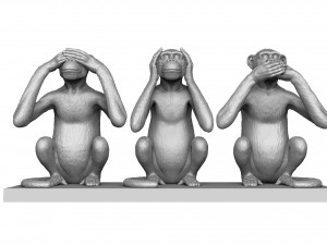 CANT SEE DONT HEAR DONT TALK STL 3D PRINTING Modelo de Impressão 3D
