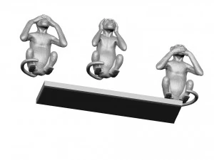 CANT SEE DONT HEAR DONT TALK STL 3D PRINTING 3D Print Model