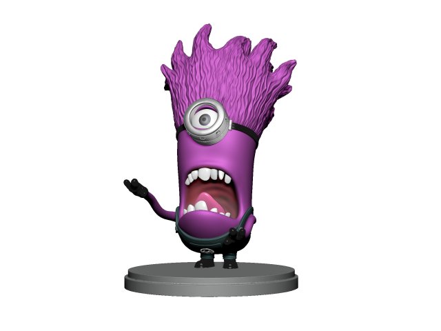PURPLE MUTATED MINION FOR 3D PRINTING STL 3D प्रिंट मॉडल .c4d .max .obj .3ds .fbx .stl .blend 