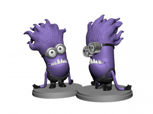 PURPLE MUTATED MINION FOR 3D PRINTING STL Modèles 3D en vedette