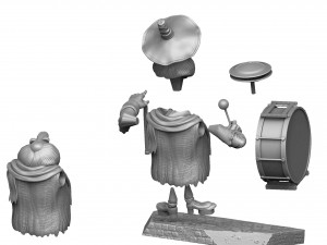 Blind David Pew for 3d print STL Model Cetak 3D