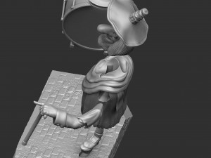 Blind David Pew for 3d print STL Model Cetak 3D
