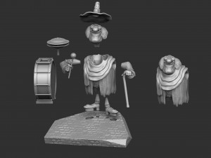 Blind David Pew for 3d print STL Model Cetak 3D