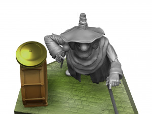 Blind David Pew for 3d print STL Model Cetak 3D