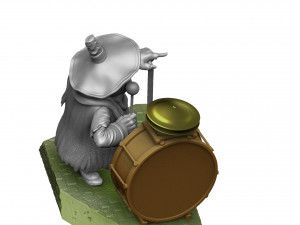 Blind David Pew for 3d print STL Model Cetak 3D