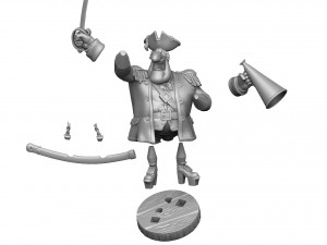 CAPTAIN SMOLLETT FOR 3D PRINTING STL Modello di stampa 3D