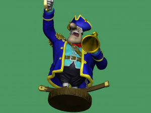 CAPTAIN SMOLLETT FOR 3D PRINTING STL 3D Print Model