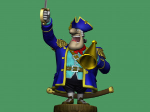 CAPTAIN SMOLLETT FOR 3D PRINTING STL Modello di stampa 3D