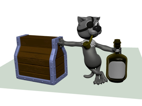 Billy Bones cat for 3D printing STL Modelo de impresión 3D