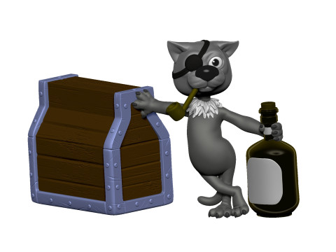Billy Bones cat for 3D printing STL Modelo de impresión 3D