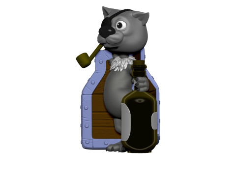 Billy Bones cat for 3D printing STL Modelo de impresión 3D