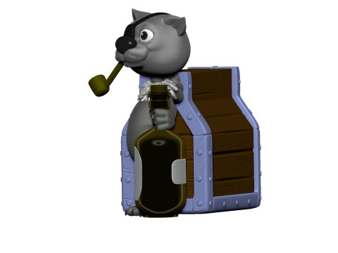 Billy Bones cat for 3D printing STL Modelo de impresión 3D