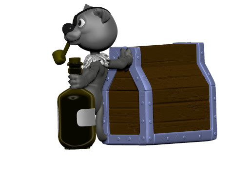 Billy Bones cat for 3D printing STL Modelo de impresión 3D