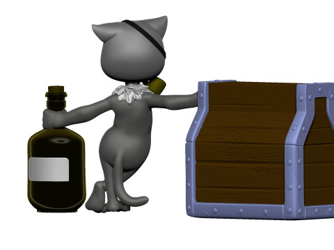 Billy Bones cat for 3D printing STL Modelo de impresión 3D