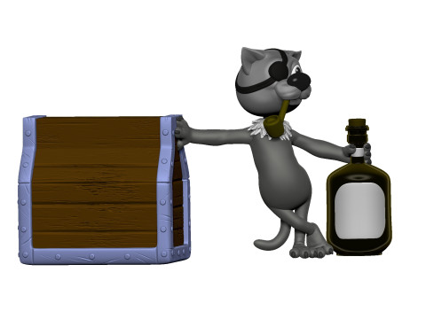Billy Bones cat for 3D printing STL Modelo de impresión 3D