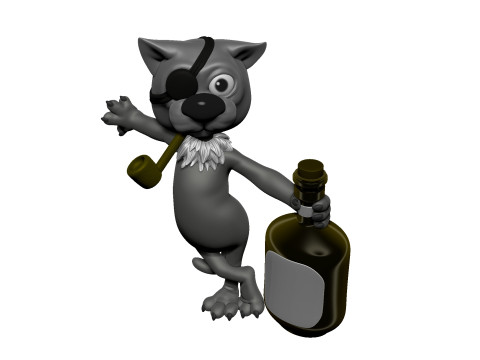 Billy Bones cat for 3D printing STL Modelo de impresión 3D