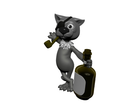 Billy Bones cat for 3D printing STL Modelo de impresión 3D