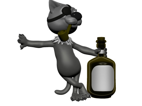 Billy Bones cat for 3D printing STL Modelo de impresión 3D