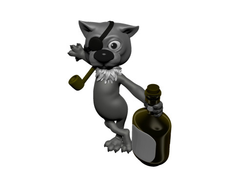 Billy Bones cat for 3D printing STL Modelo de impresión 3D