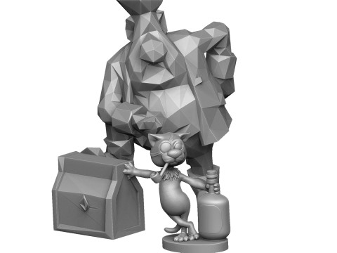 Billy Bones cat for 3D printing STL Modelo de impresión 3D