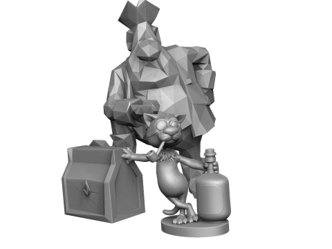 Billy Bones cat for 3D printing STL Modelo de impresión 3D