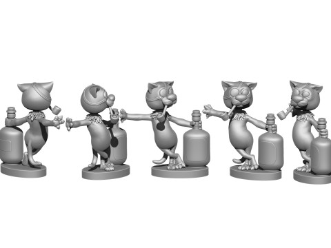 Billy Bones cat for 3D printing STL Modelo de impresión 3D