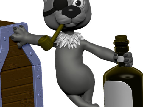 Billy Bones cat for 3D printing STL Modelo de impresión 3D