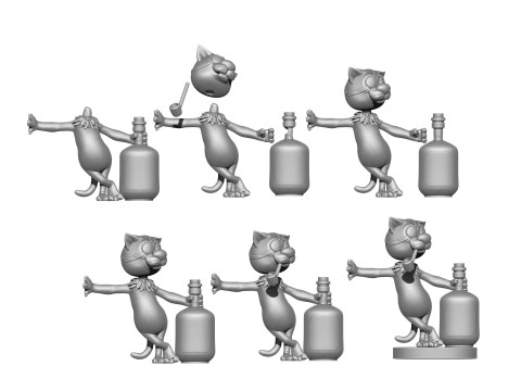 Billy Bones cat for 3D printing STL Modelo de impresión 3D