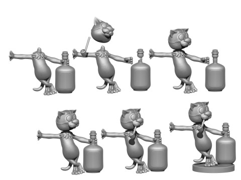 Billy Bones cat for 3D printing STL Modelo de impresión 3D