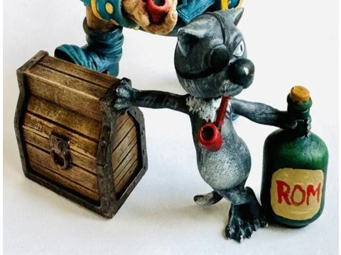 Kot Billy Bones do druku 3D STL Model do druku 3D