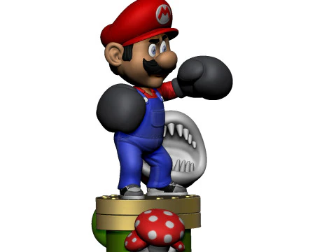Boxer Super Mario per stampa 3D STL Modello 3D