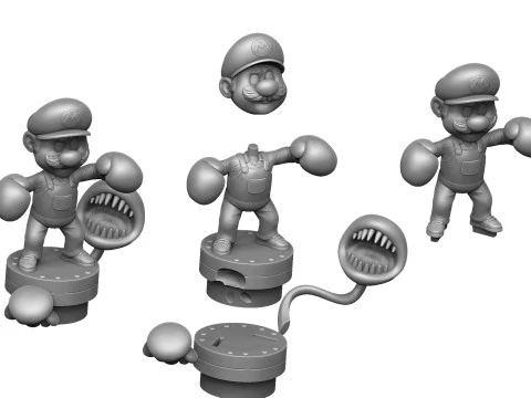 Super Mario boxer for 3d print STL 3D Model