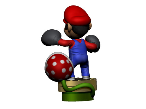 Super Mario boxer for 3d print STL Modelo 3D