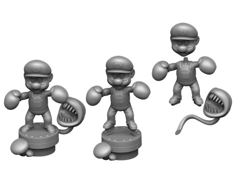 Super Mario boxer for 3d print STL Modelo 3D