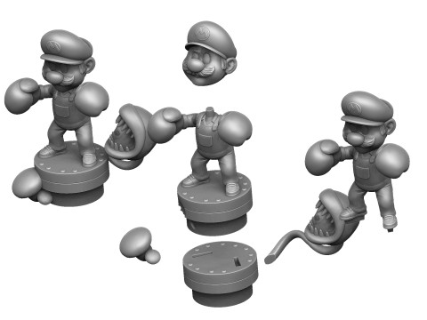 Super Mario boxer for 3d print STL Modelo 3D