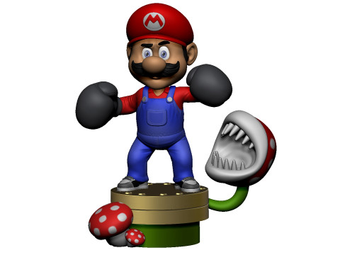 Super Mario boxer for 3d print STL Modelo 3D