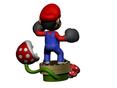 Super Mario boxer for 3d print STL Modelo 3D