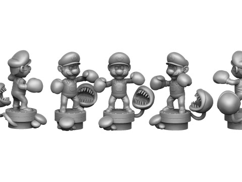 Super Mario boxer for 3d print STL Modelo 3D