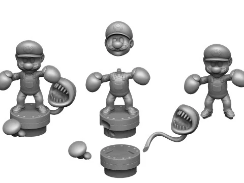 Super Mario boxer for 3d print STL 3D Model