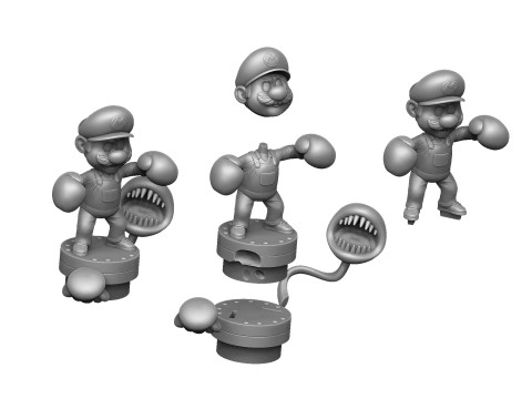 Super Mario boxer for 3d print STL Modelo 3D