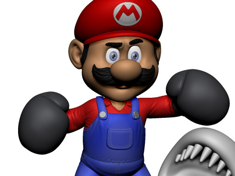 Super Mario boxer for 3d print STL Modelo 3D